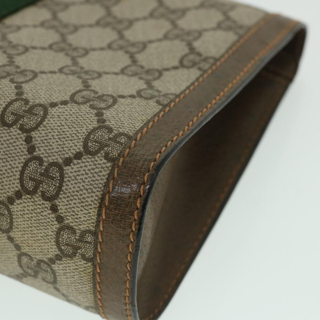 GUCCI GG Supreme Web Sherry Line Clutch Bag Beige Red 89 01 006 yk8795