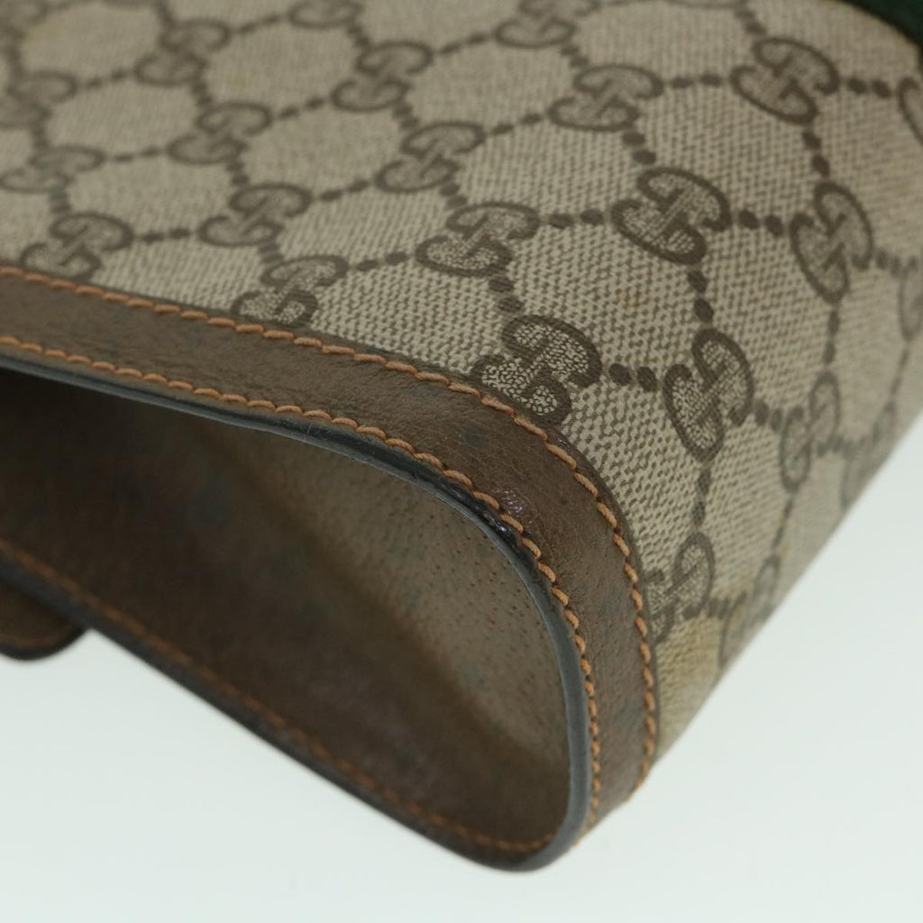 GUCCI GG Supreme Web Sherry Line Clutch Bag Beige Red 89 01 006 yk8795