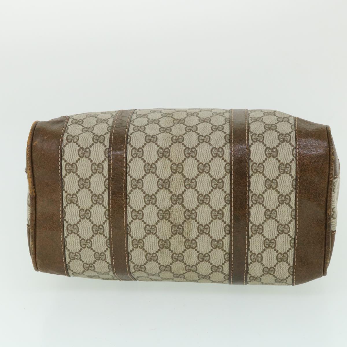GUCCI GG Supreme Boston Bag PVC Leather Beige yk8820
