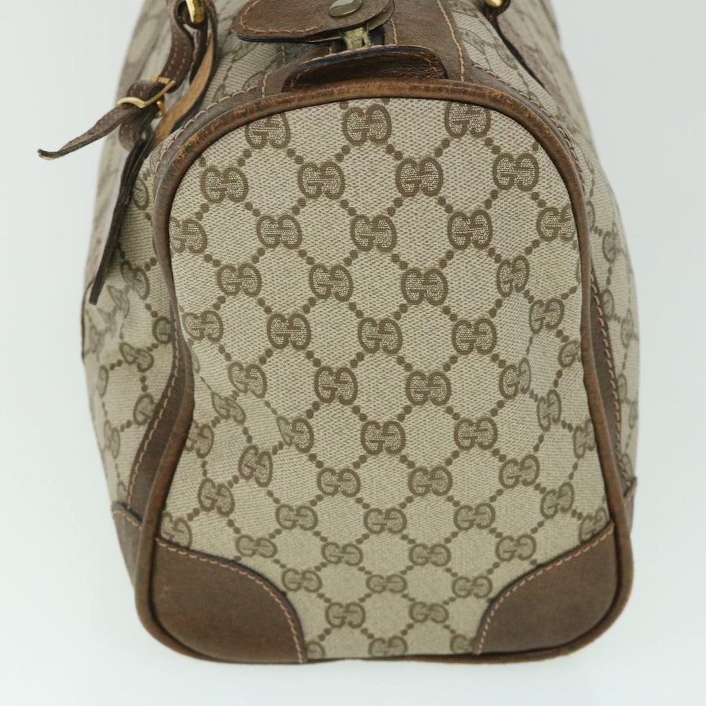 GUCCI GG Supreme Boston Bag PVC Leather Beige yk8820