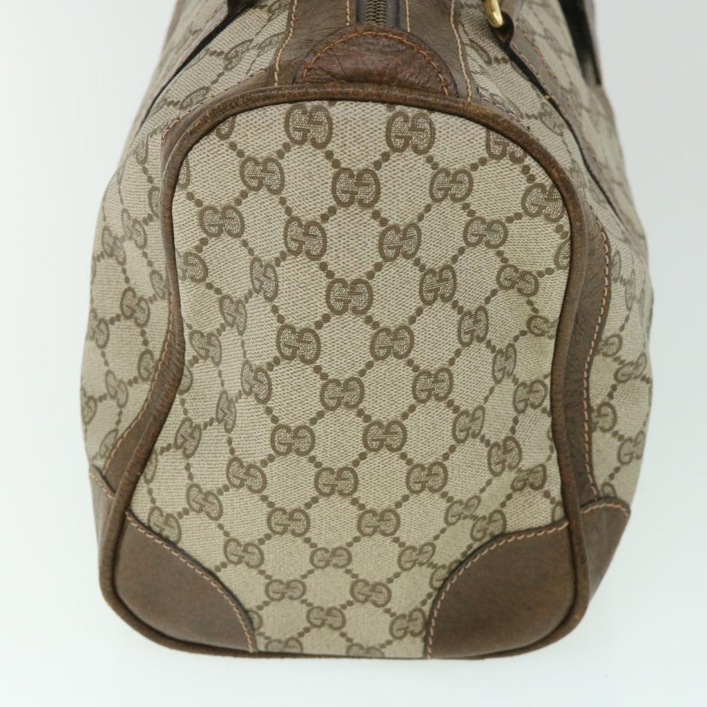 GUCCI GG Supreme Boston Bag PVC Leather Beige yk8820
