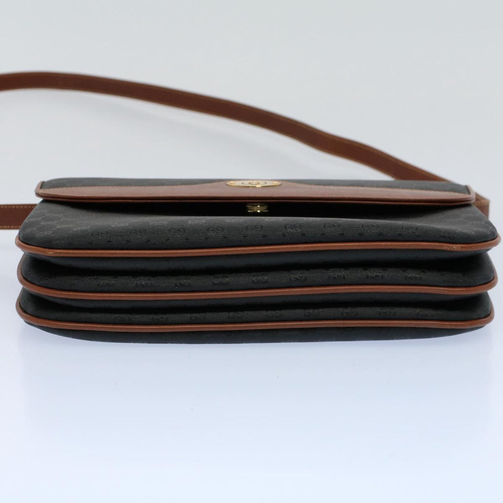 GUCCI Micro GG Canvas Shoulder Bag Black 004.106.0024 yk8830