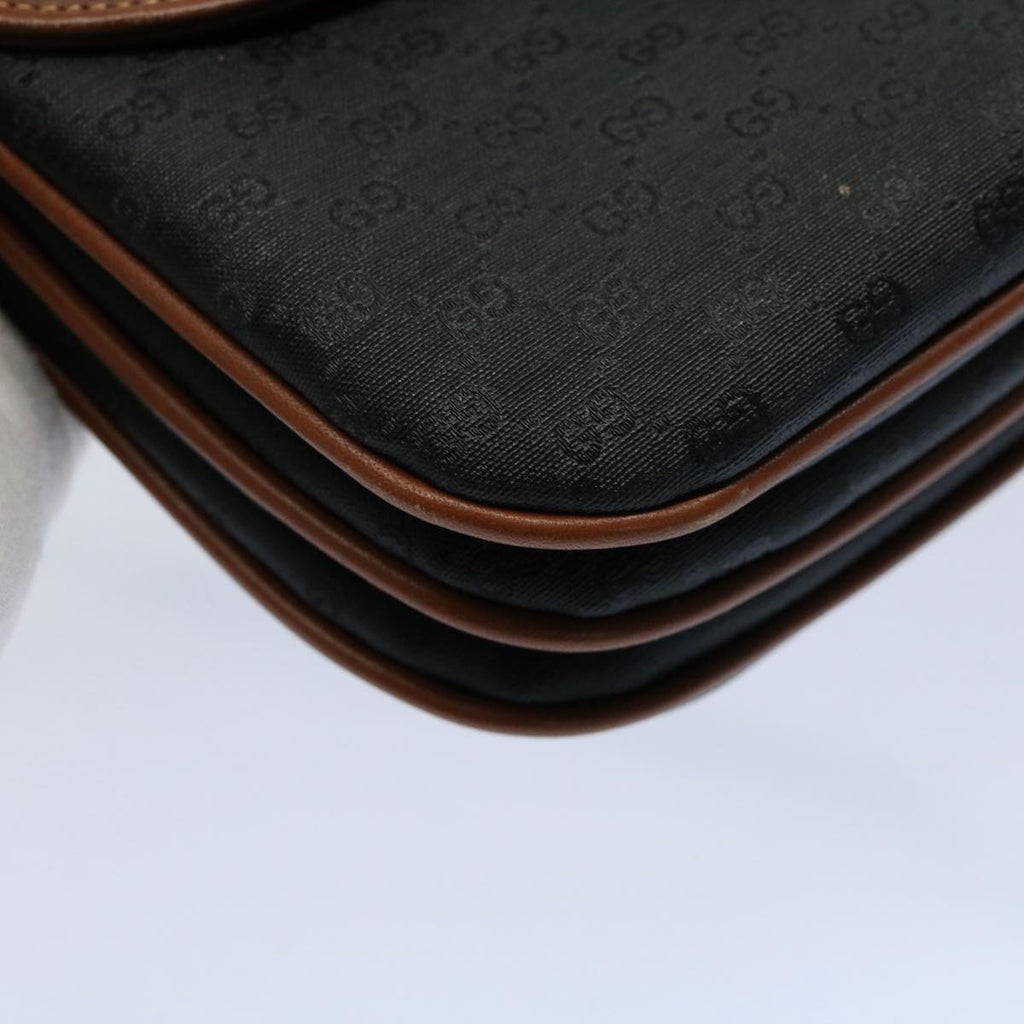 GUCCI Micro GG Canvas Shoulder Bag Black 004.106.0024 yk8830