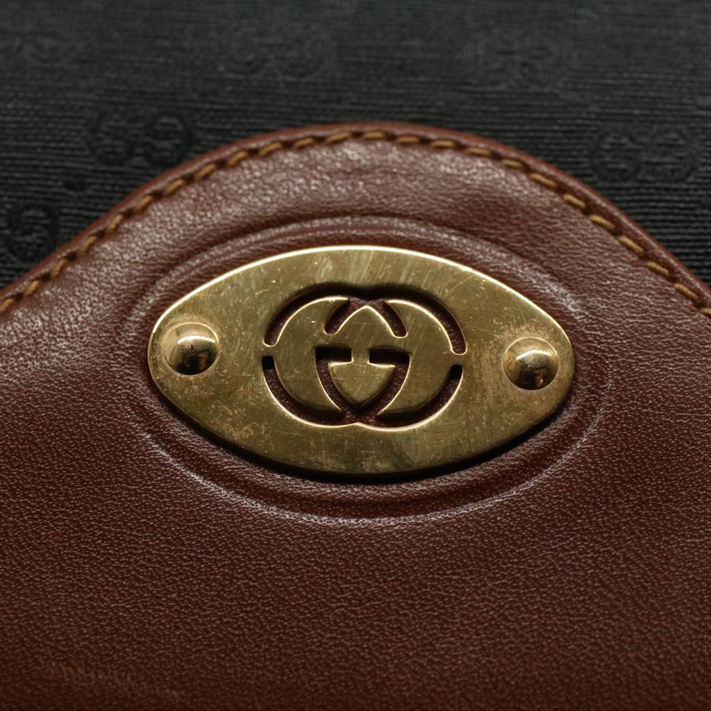 GUCCI Micro GG Canvas Shoulder Bag Black 004.106.0024 yk8830