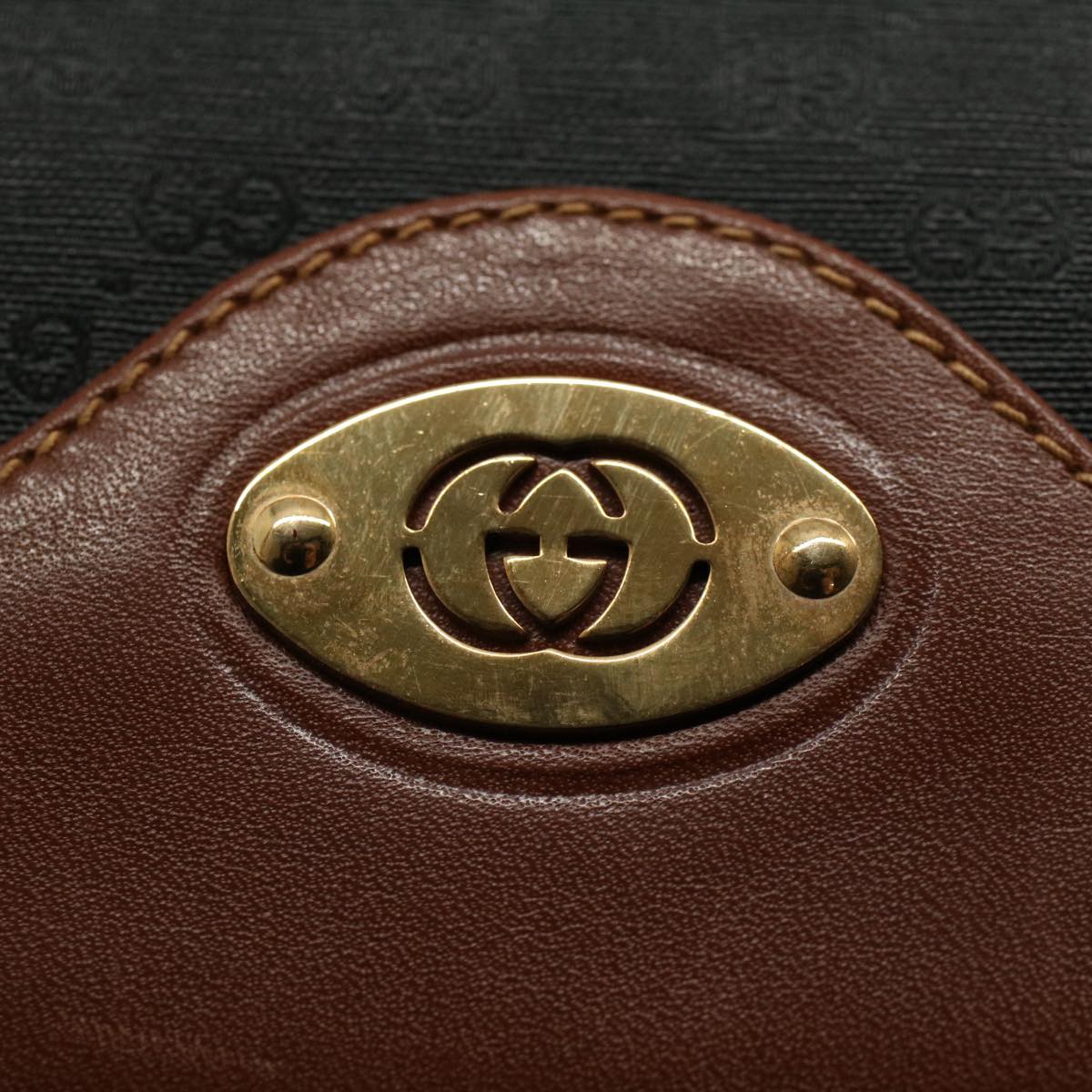 GUCCI Micro GG Canvas Shoulder Bag Black 004.106.0024 yk8830