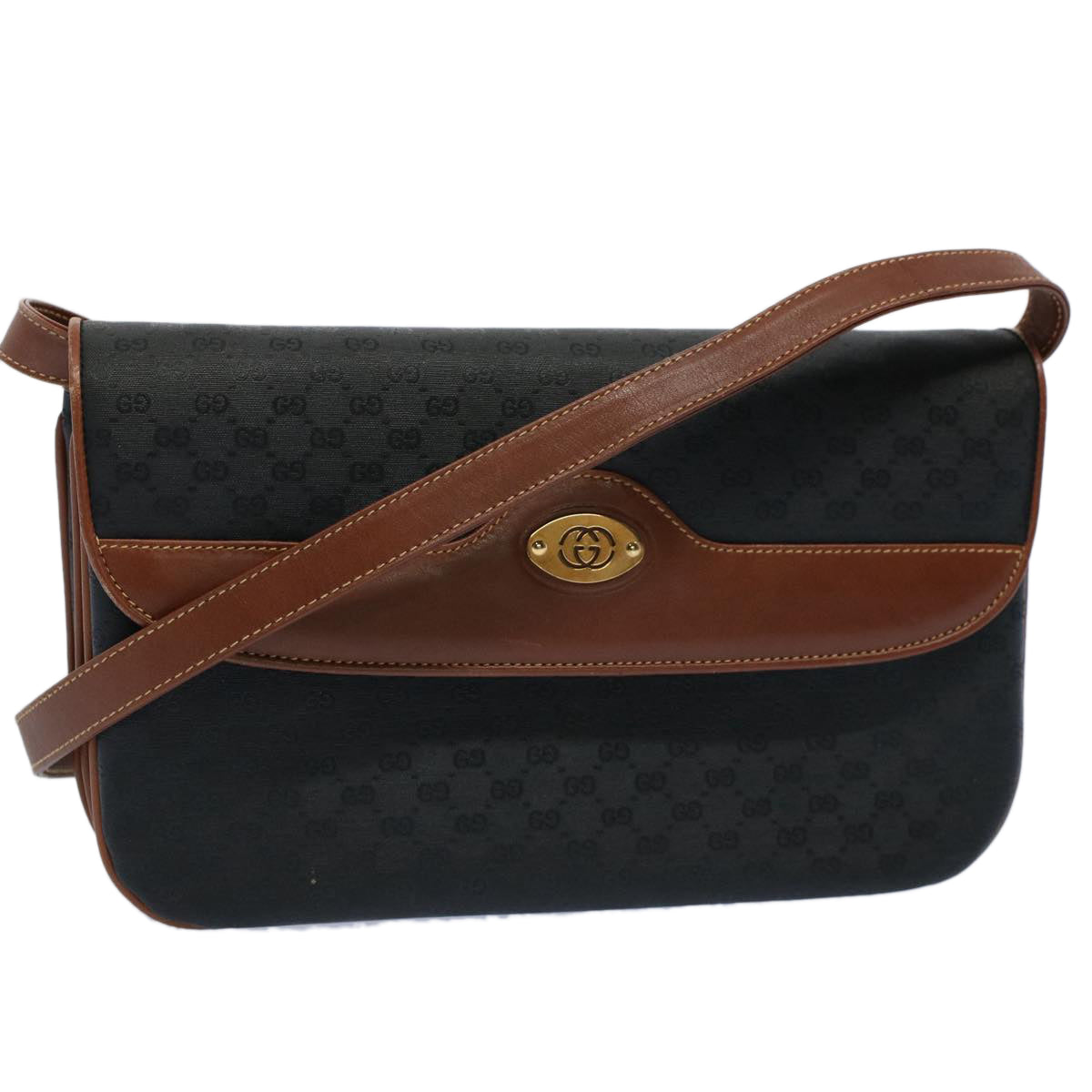 GUCCI Micro GG Canvas Shoulder Bag Black 004.106.0024 yk8830