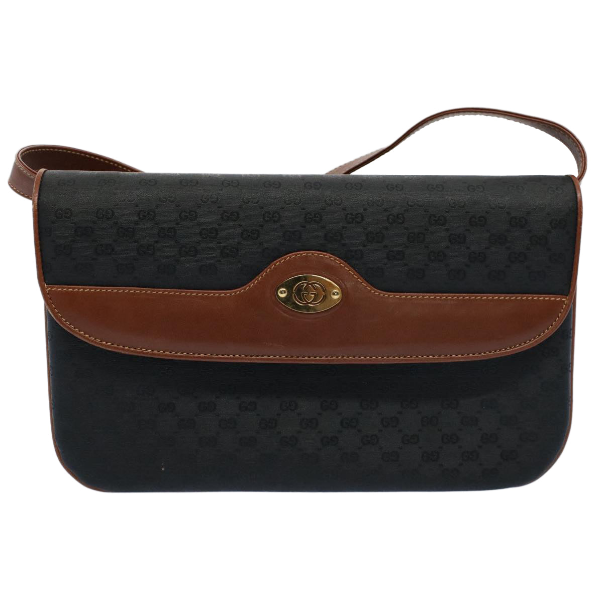 GUCCI Micro GG Canvas Shoulder Bag Black 004.106.0024 yk8830