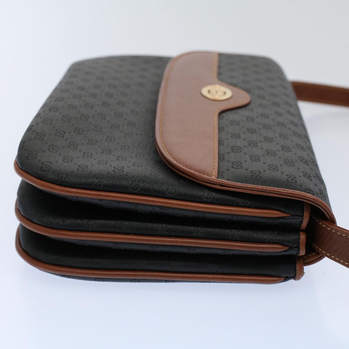 GUCCI Micro GG Canvas Shoulder Bag Black 004.106.0024 yk8830