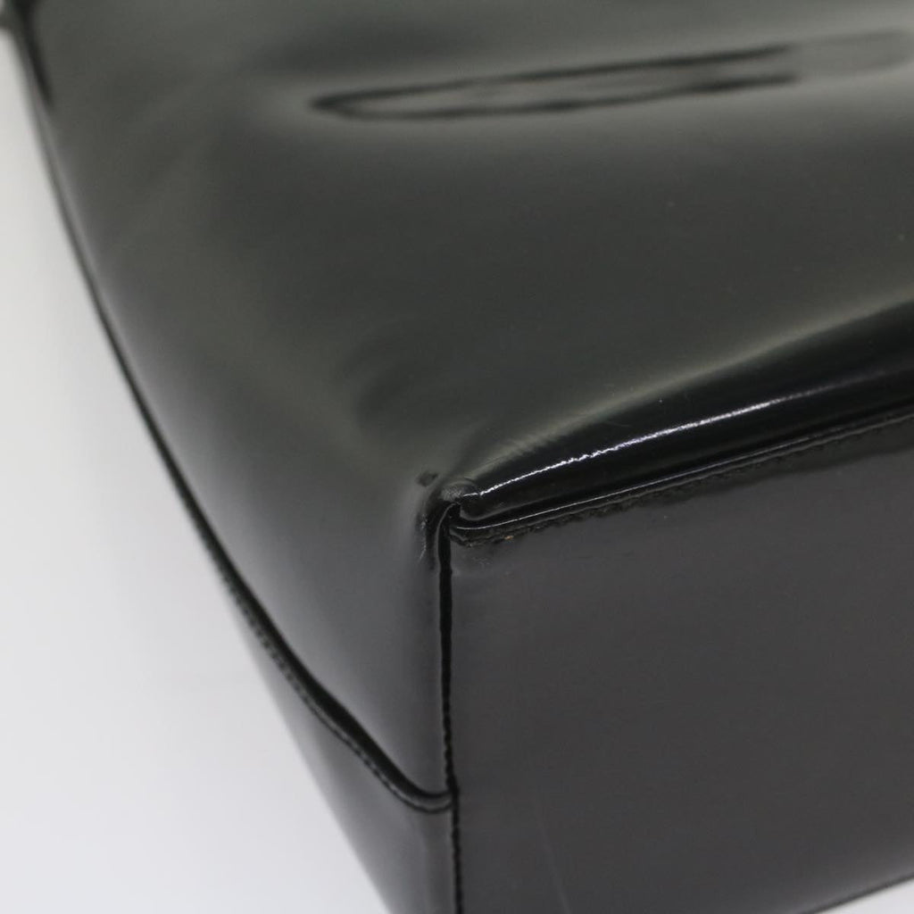 GUCCI Bamboo Shoulder Bag Patent leather Black 001 2046 3007 yk8834