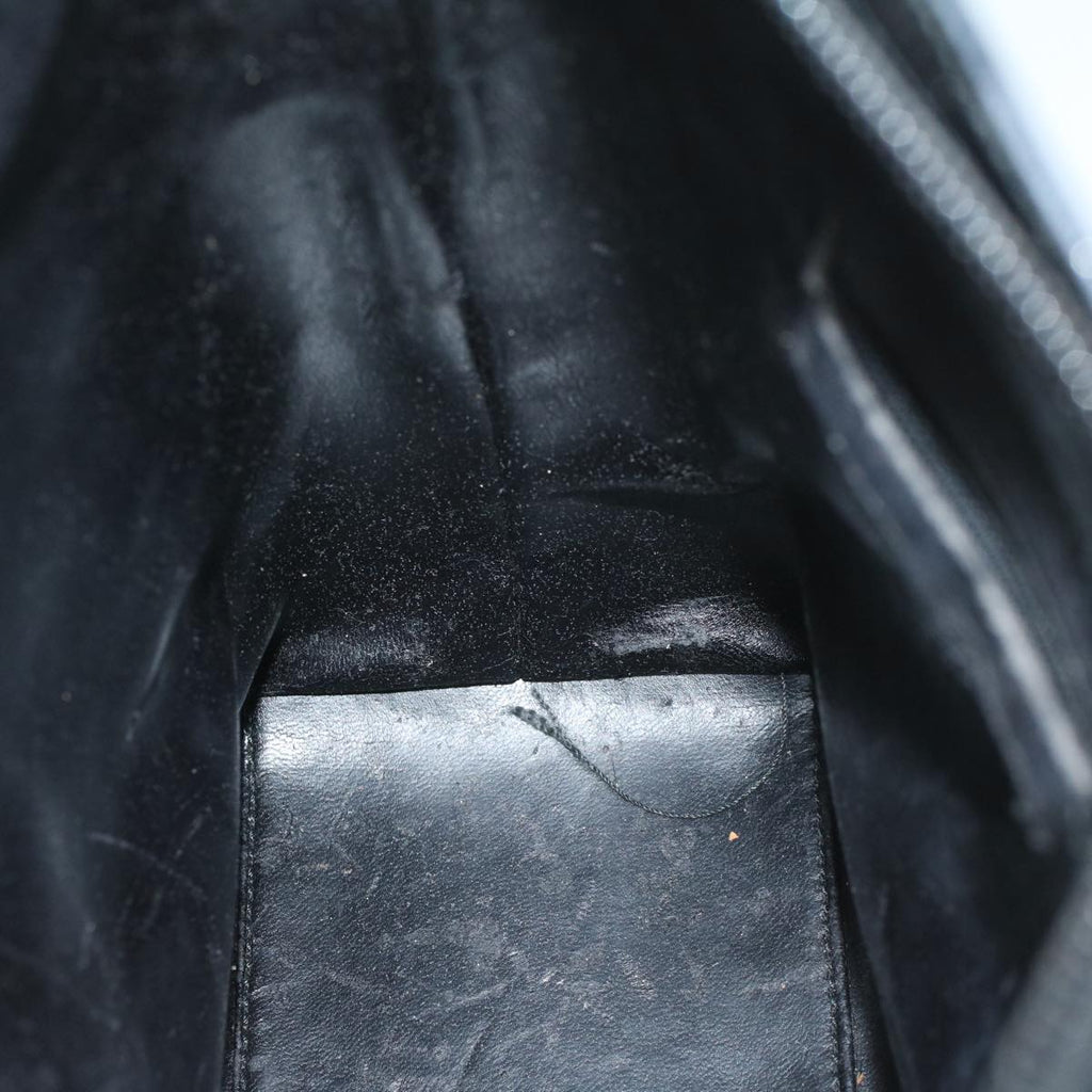 GUCCI Bamboo Shoulder Bag Patent leather Black 001 2046 3007 yk8834