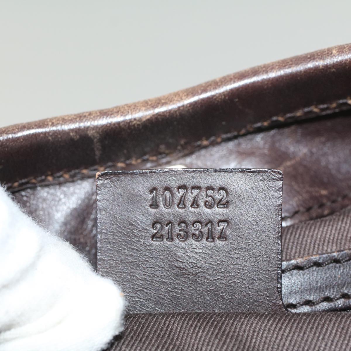 GUCCI GG Canvas Shoulder Bag Beige 107752 yk8859