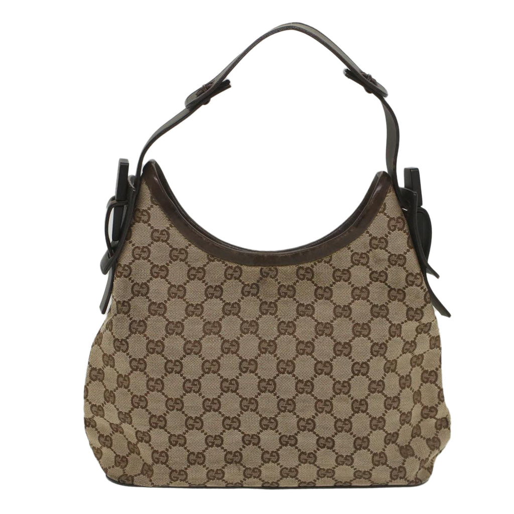 GUCCI GG Canvas Shoulder Bag Beige 107752 yk8859