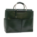 GUCCI Hand Bag Leather Green 002.3754 yk8860