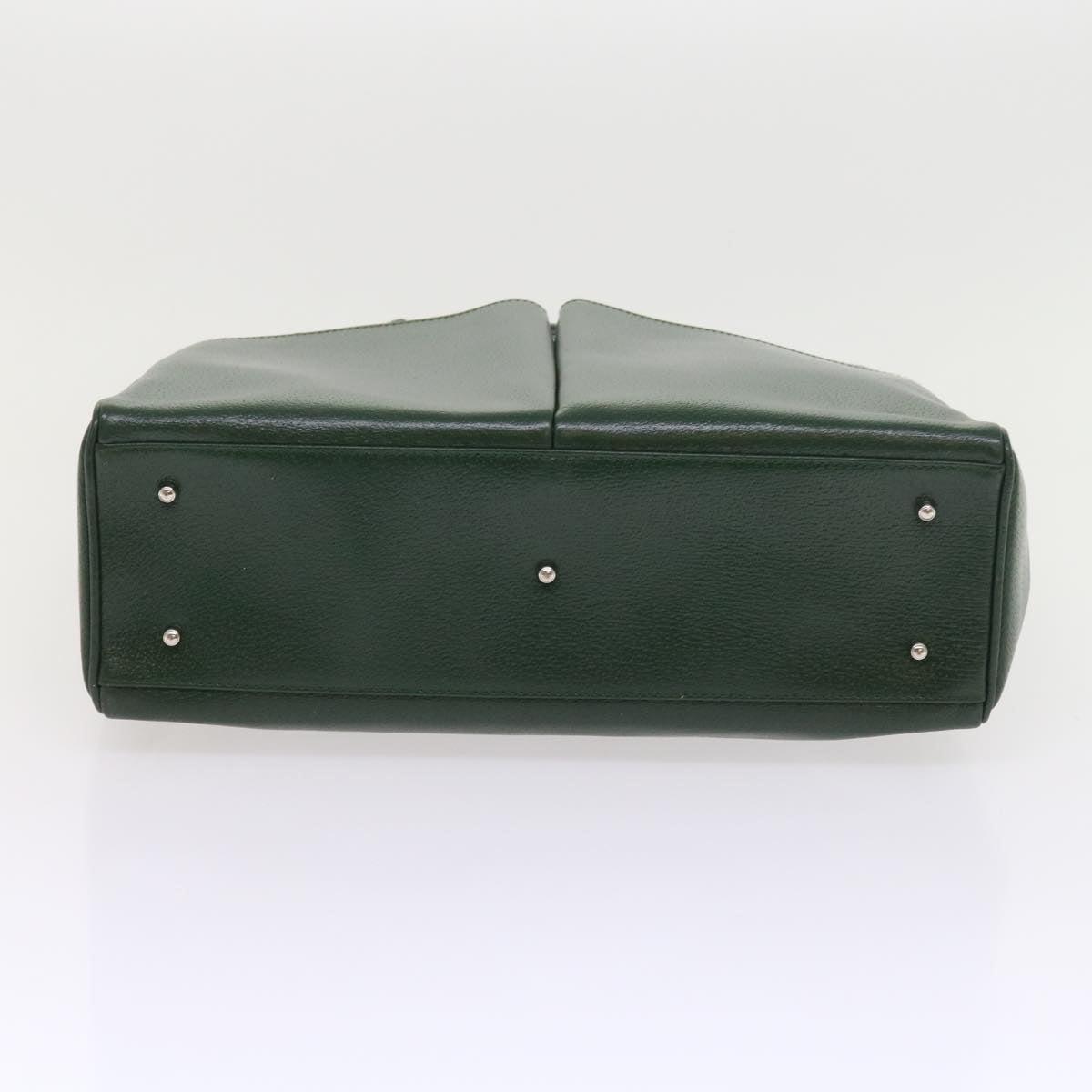 GUCCI Hand Bag Leather Green 002.3754 yk8860