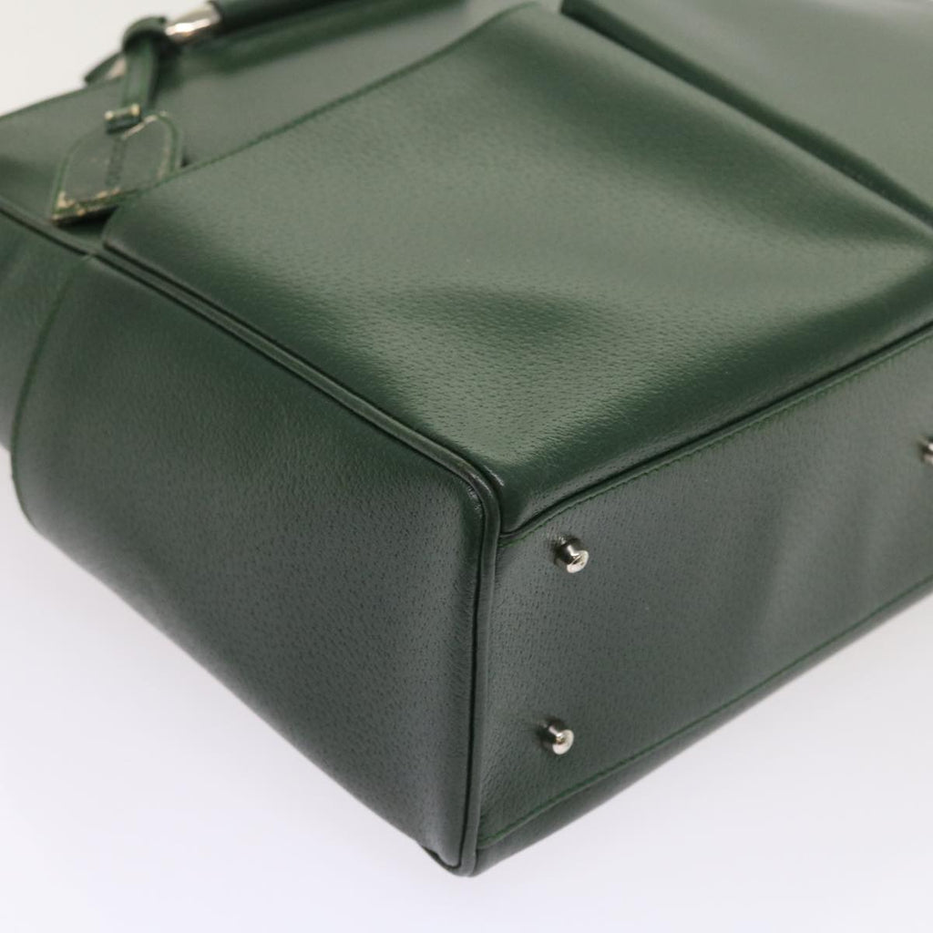 GUCCI Hand Bag Leather Green 002.3754 yk8860