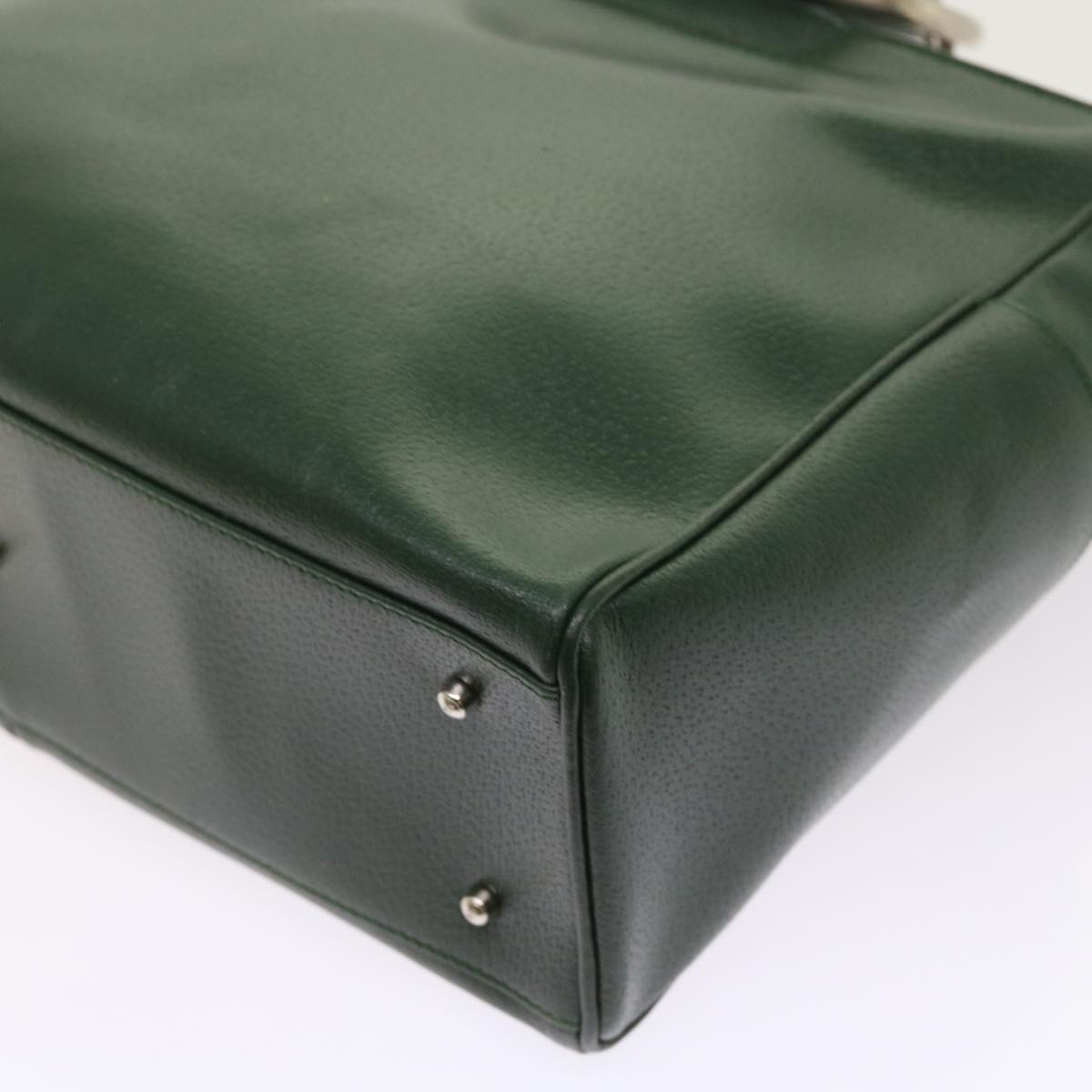 GUCCI Hand Bag Leather Green 002.3754 yk8860