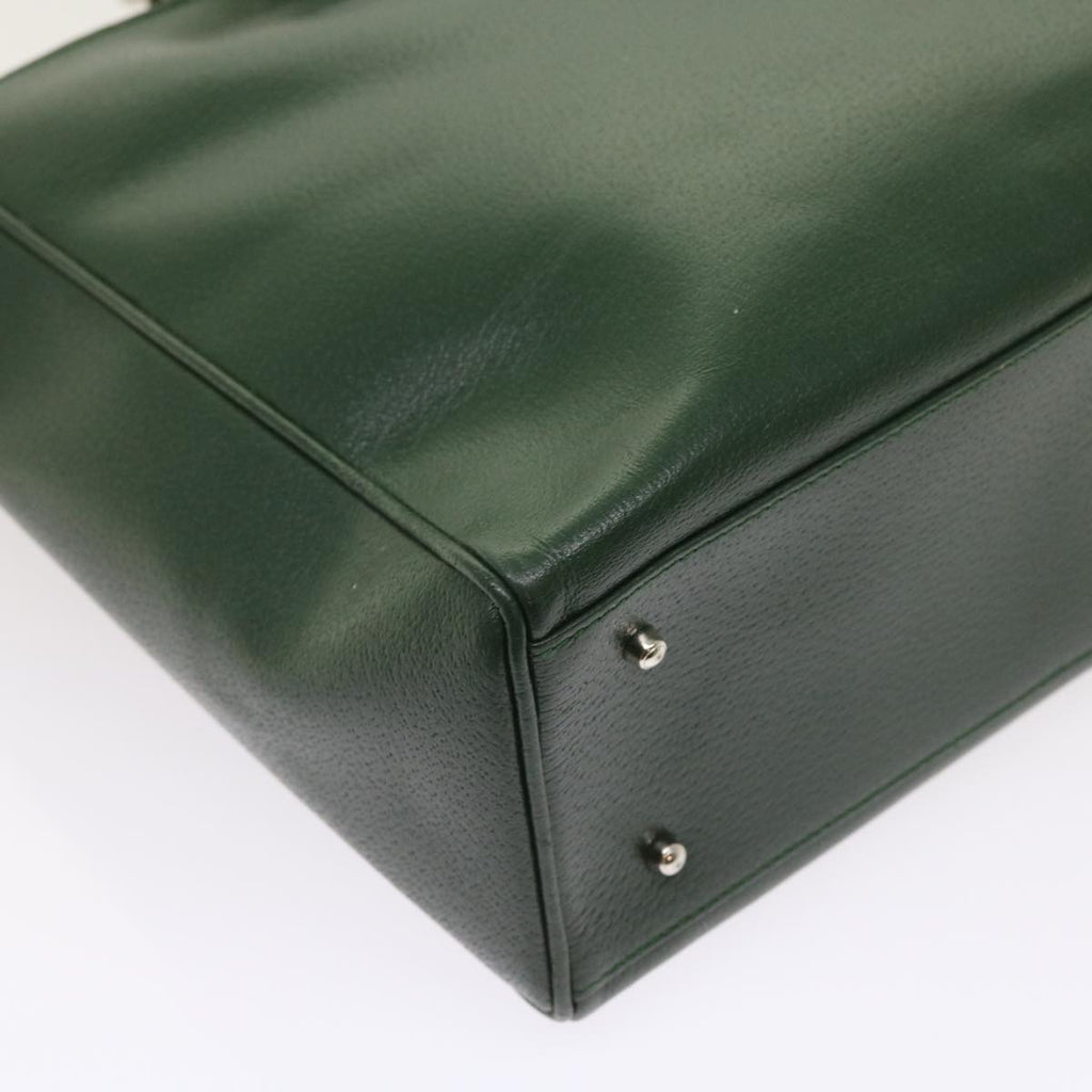 GUCCI Hand Bag Leather Green 002.3754 yk8860