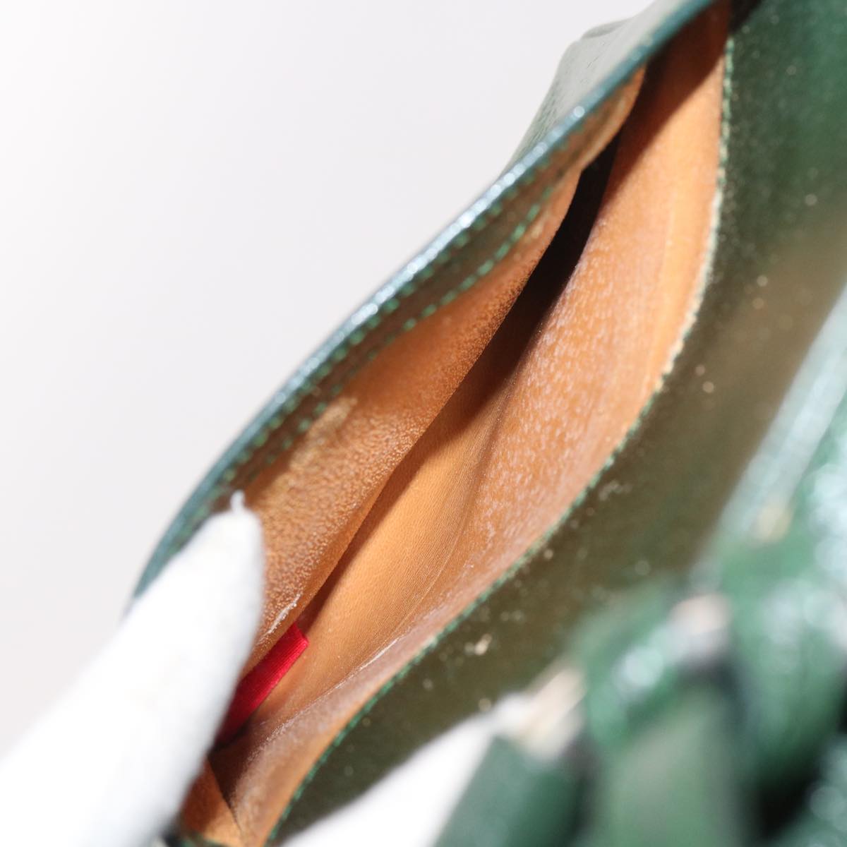 GUCCI Hand Bag Leather Green 002.3754 yk8860