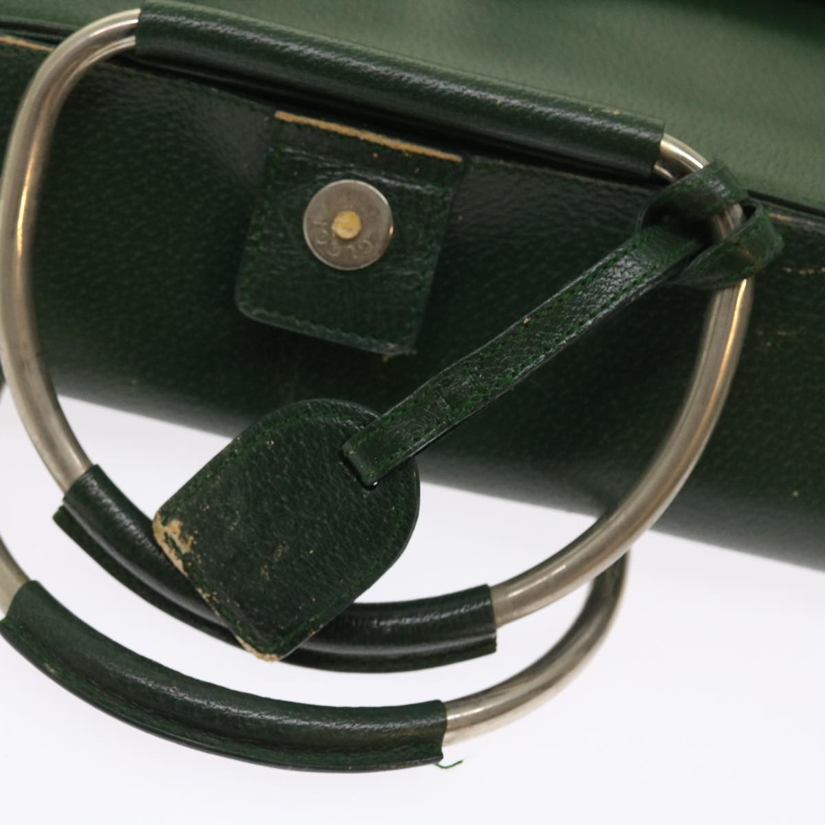 GUCCI Hand Bag Leather Green 002.3754 yk8860