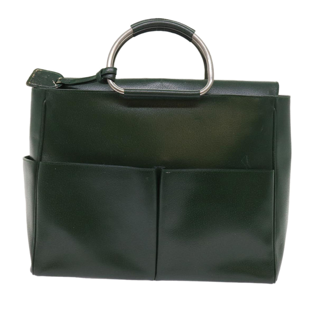 GUCCI Hand Bag Leather Green 002.3754 yk8860