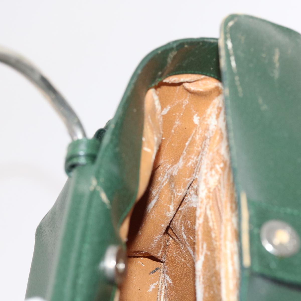 GUCCI Hand Bag Leather Green 002.3754 yk8860