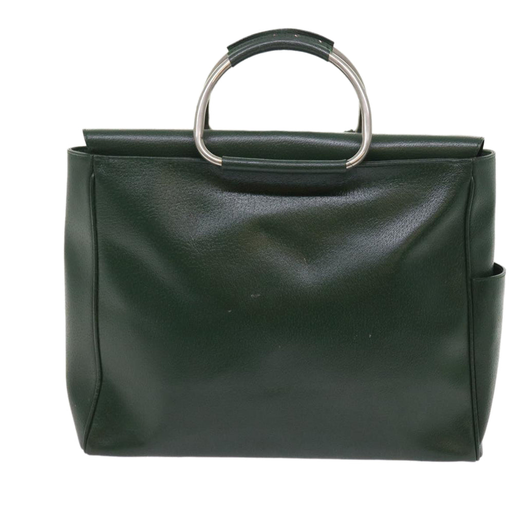 GUCCI Hand Bag Leather Green 002.3754 yk8860