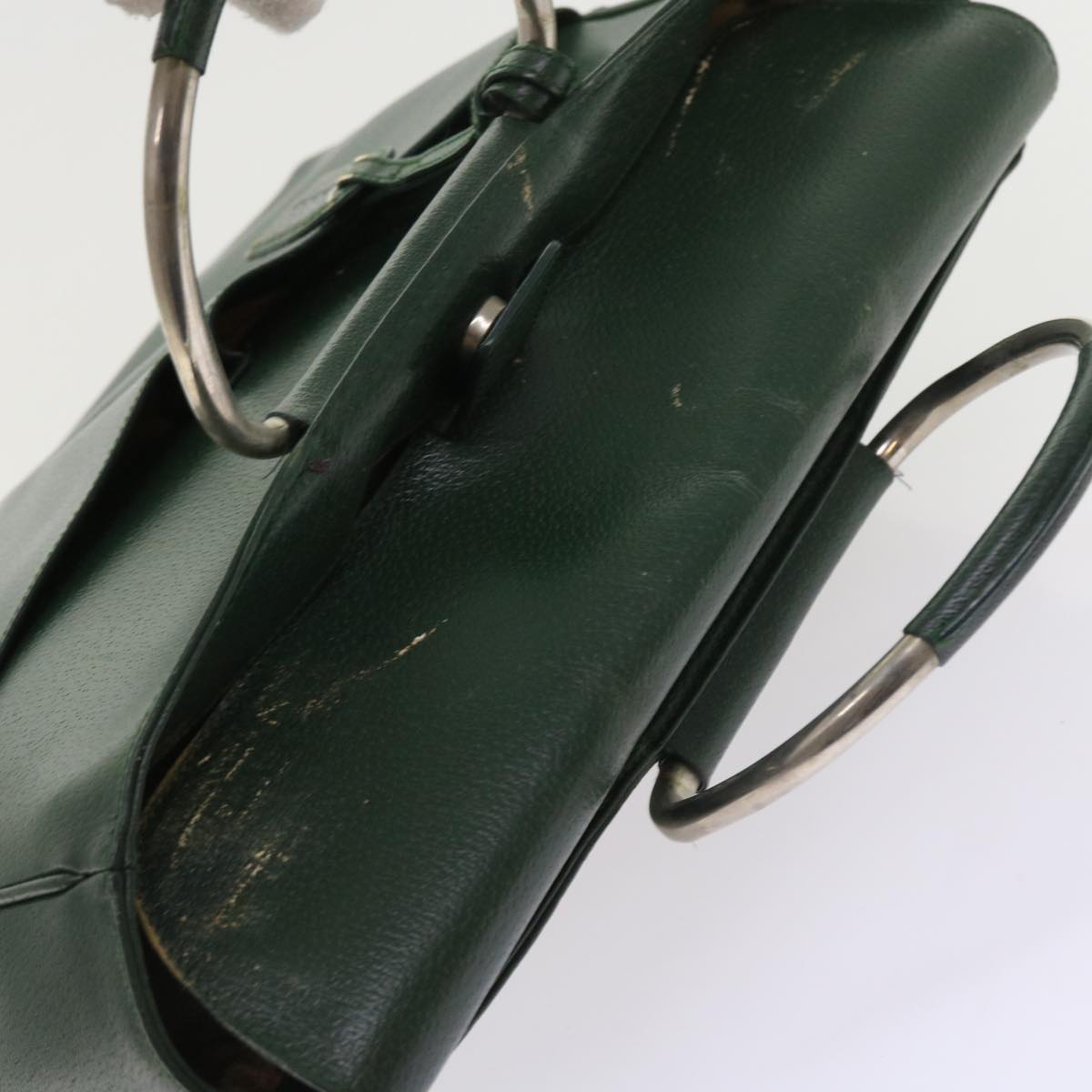GUCCI Hand Bag Leather Green 002.3754 yk8860