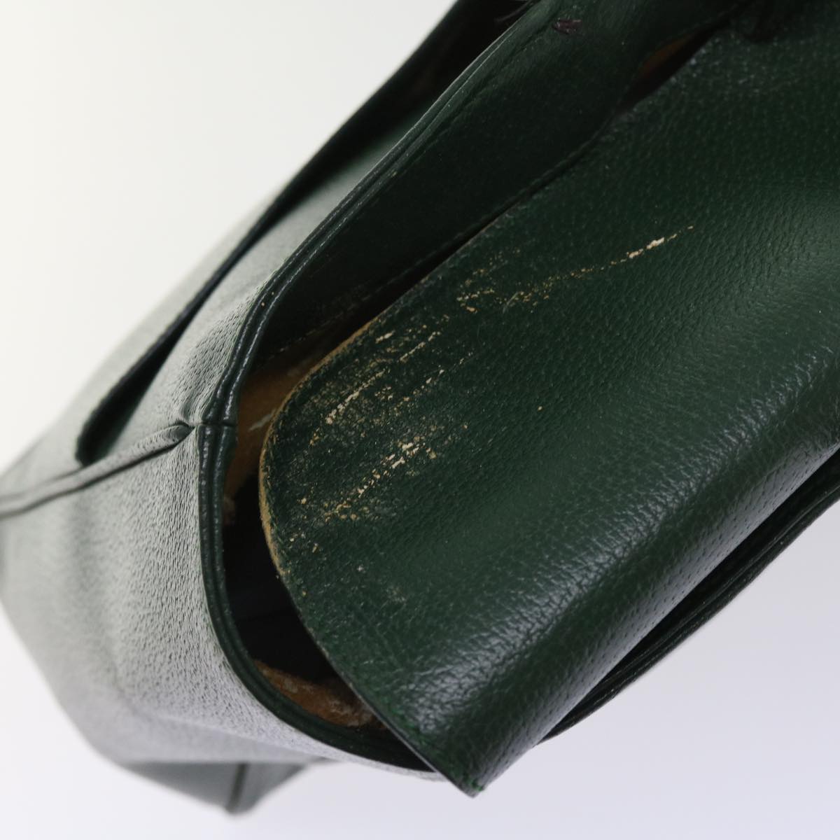 GUCCI Hand Bag Leather Green 002.3754 yk8860
