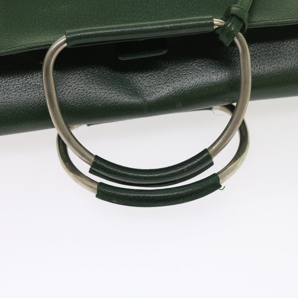 GUCCI Hand Bag Leather Green 002.3754 yk8860