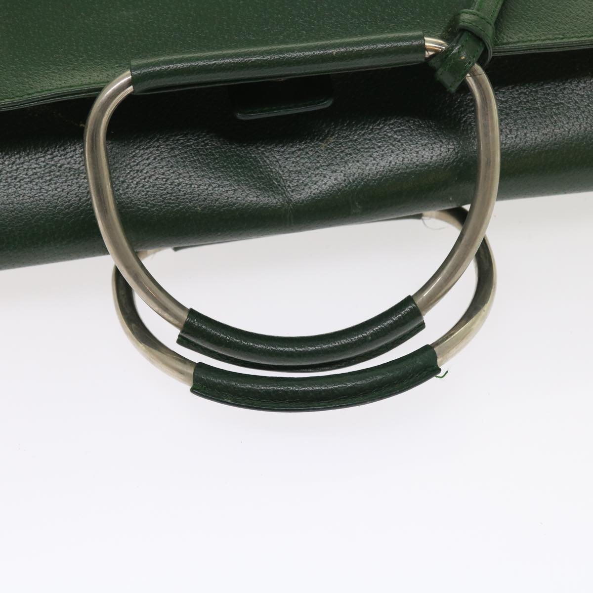 GUCCI Hand Bag Leather Green 002.3754 yk8860