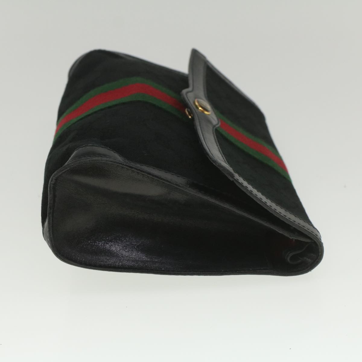 GUCCI GG Canvas Web Sherry Line Shoulder Bag Black Green Red yk8868