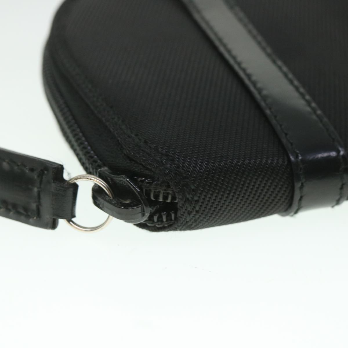 GUCCI Bamboo Wallet Hand Bag Nylon Canvas Black 039.1705.0701 yk8887