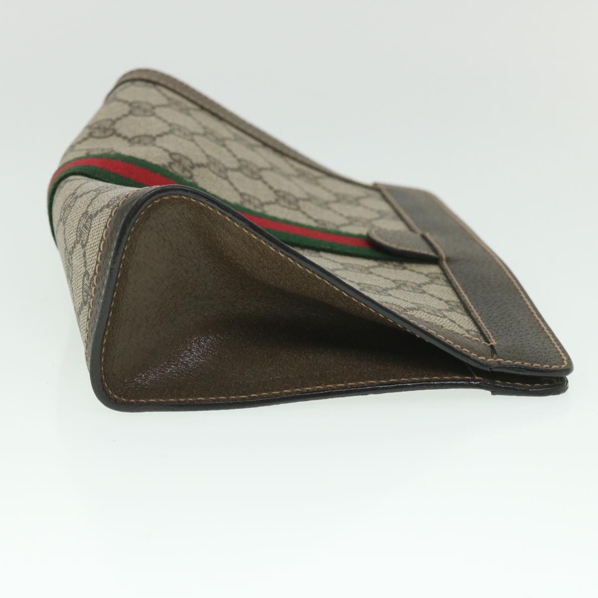 GUCCI GG Supreme Web Sherry Line Clutch Bag Beige Red 67 014 2125 yk8889
