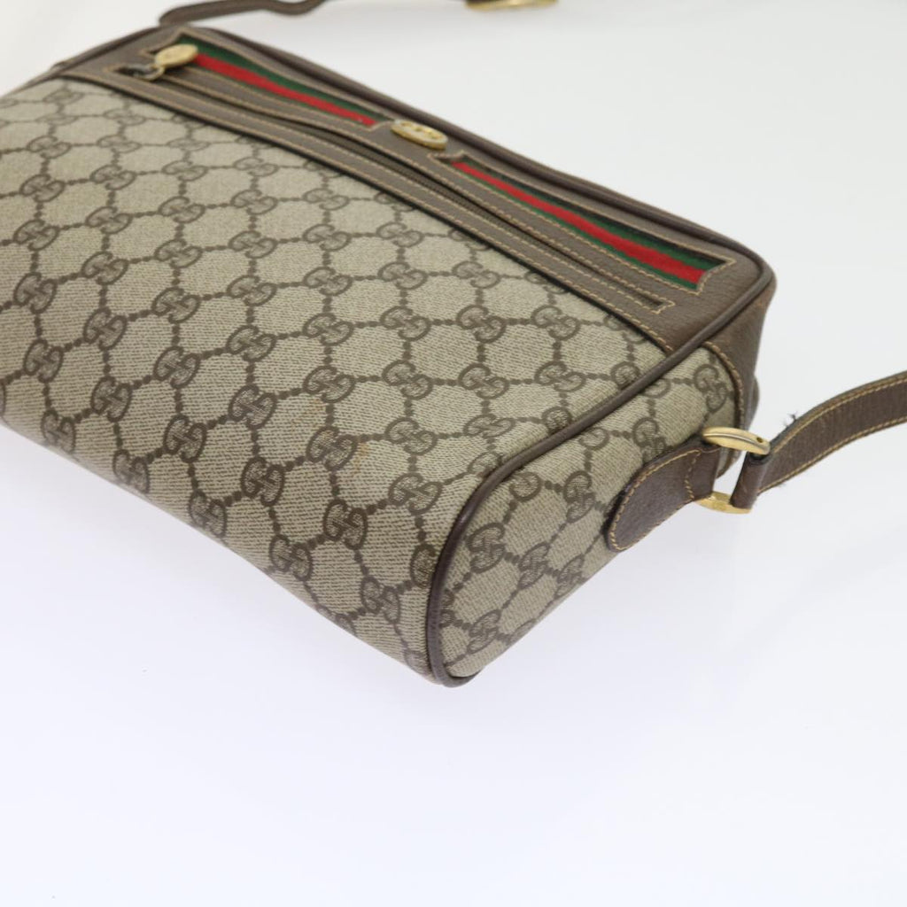 GUCCI GG Canvas Web Sherry Line Shoulder Bag Beige Red 40 02 088 yk8896