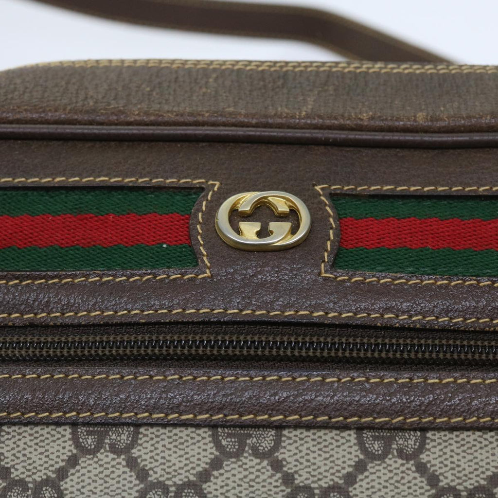 GUCCI GG Canvas Web Sherry Line Shoulder Bag Beige Red 40 02 088 yk8896