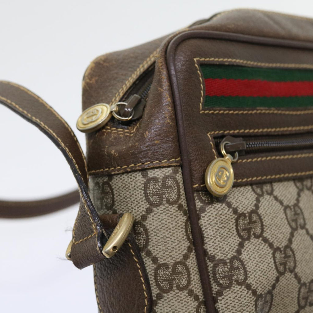 GUCCI GG Canvas Web Sherry Line Shoulder Bag Beige Red 40 02 088 yk8896