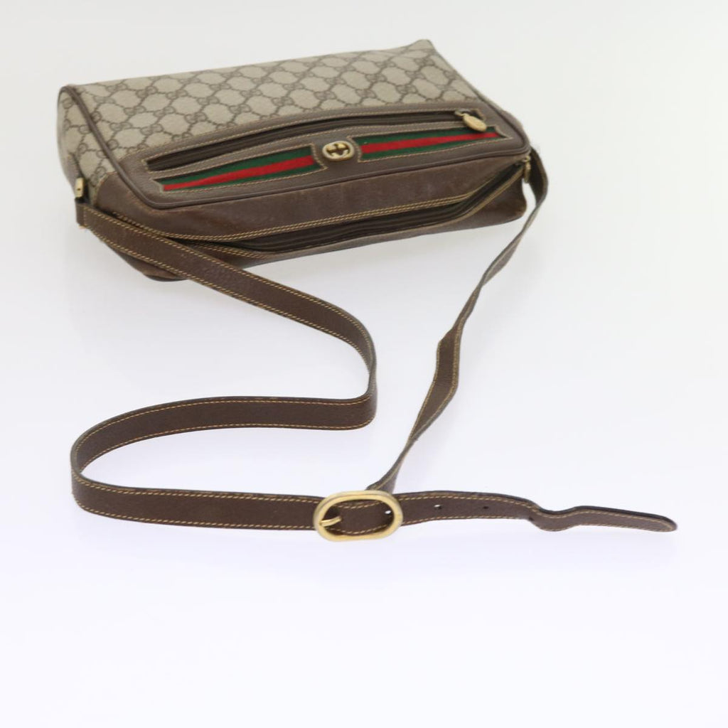 GUCCI GG Canvas Web Sherry Line Shoulder Bag Beige Red 40 02 088 yk8896
