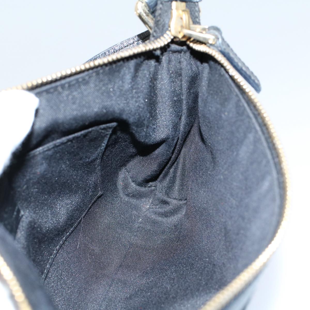 GUCCI GG Canvas Sherry Line Hand Bag Black Green 145970 yk8903
