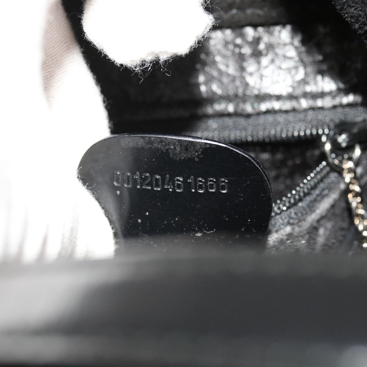 GUCCI Interlocking Shoulder Bag Patent leather Black yk8931