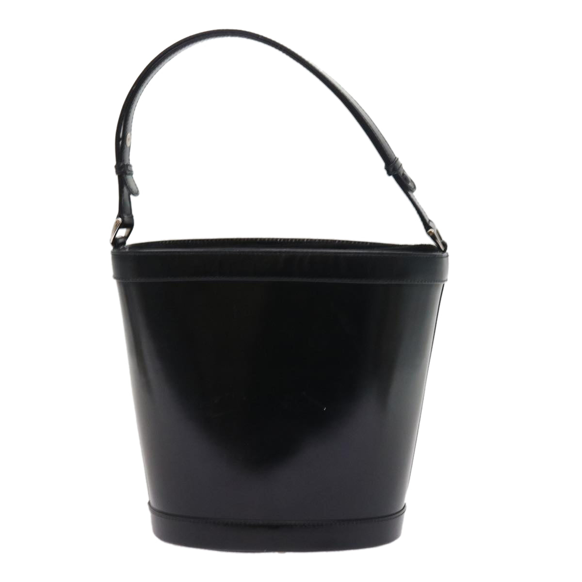 GUCCI Interlocking Shoulder Bag Patent leather Black yk8931