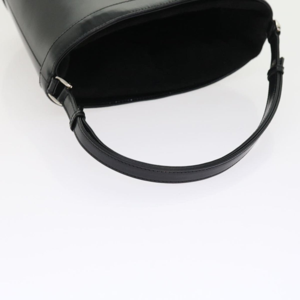 GUCCI Interlocking Shoulder Bag Patent leather Black yk8931