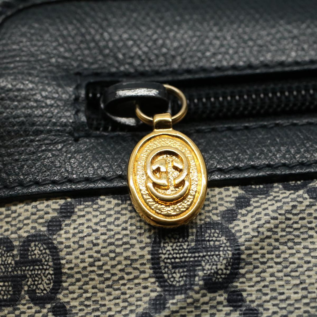 GUCCI GG Supreme Clutch Bag PVC Leather Navy Gray 014 115 yk8933