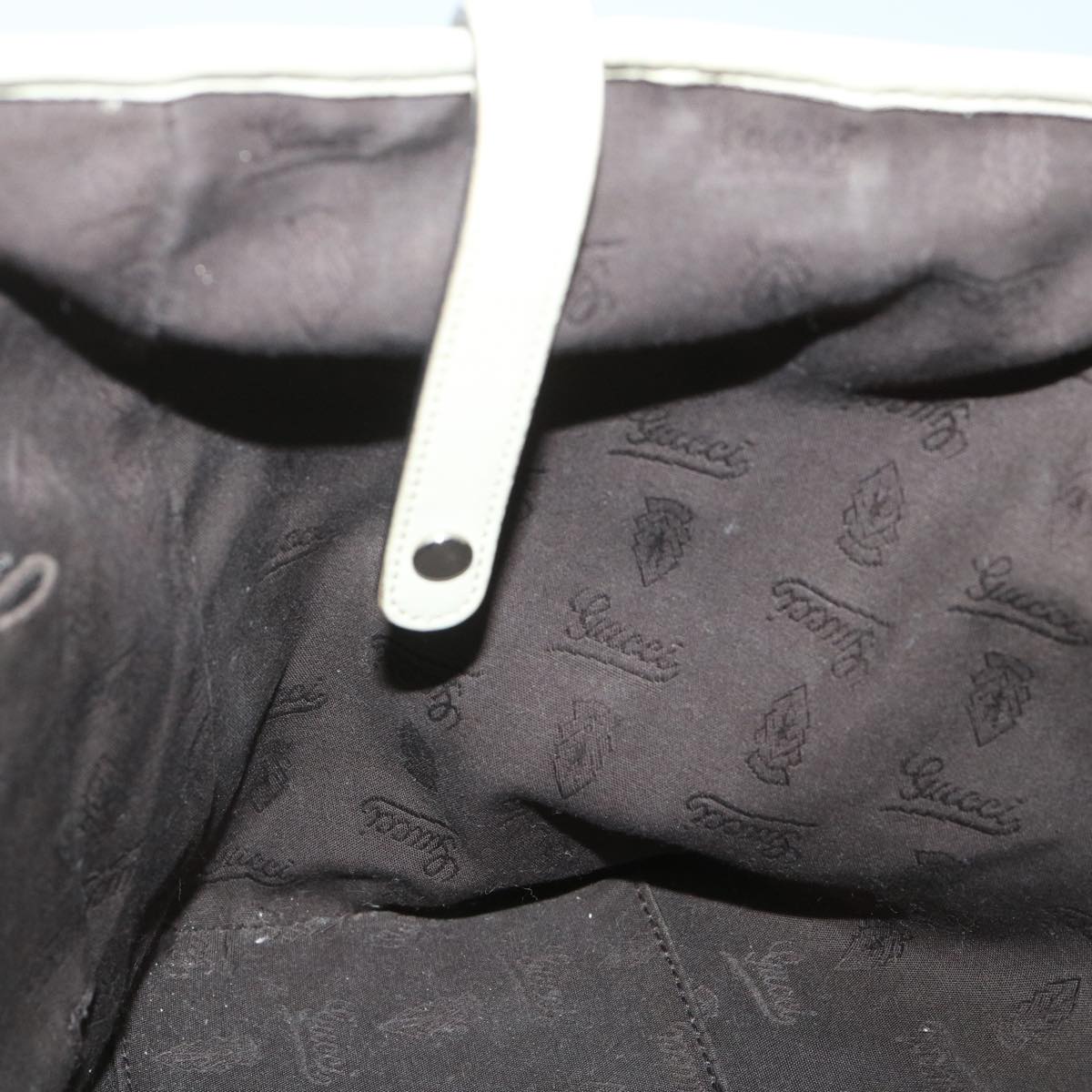 GUCCI GG Canvas Guccissima Tote Bag White 232957 yk8944