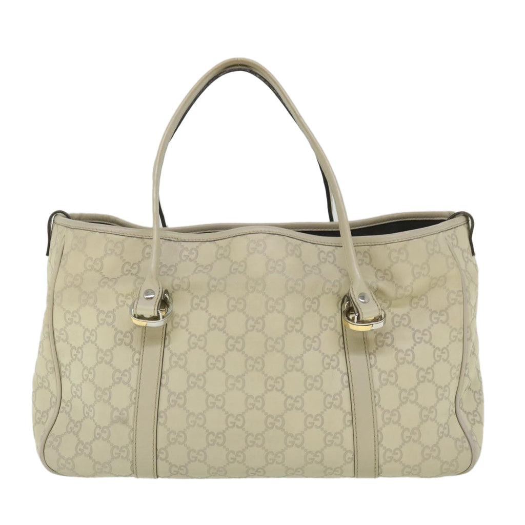 GUCCI GG Canvas Guccissima Tote Bag White 232957 yk8944