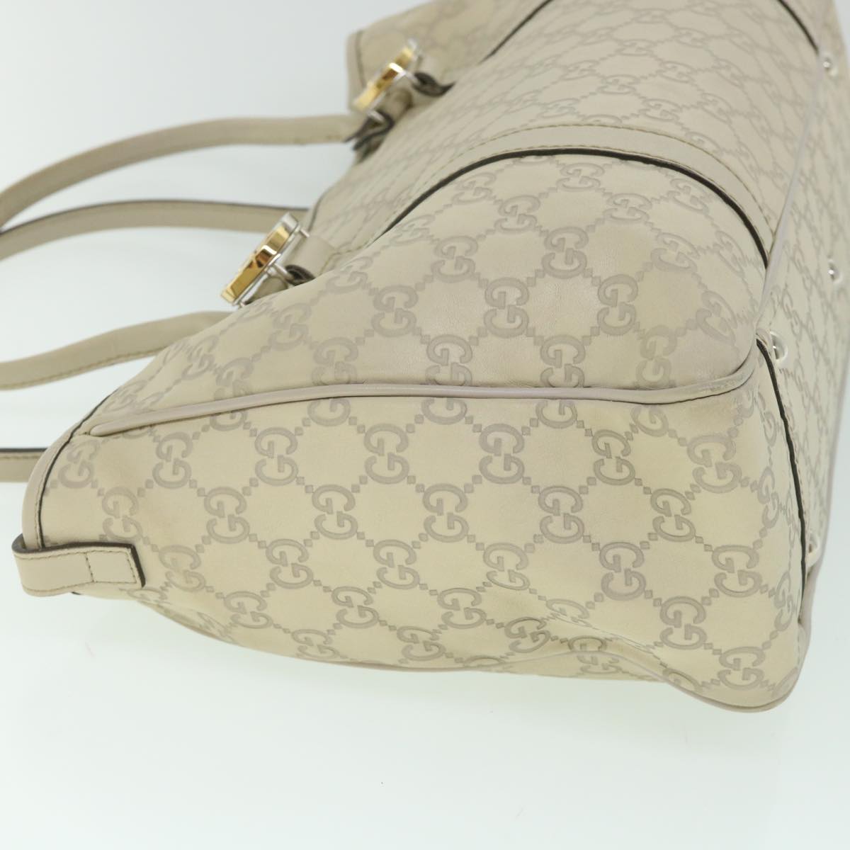 GUCCI GG Canvas Guccissima Tote Bag White 232957 yk8944