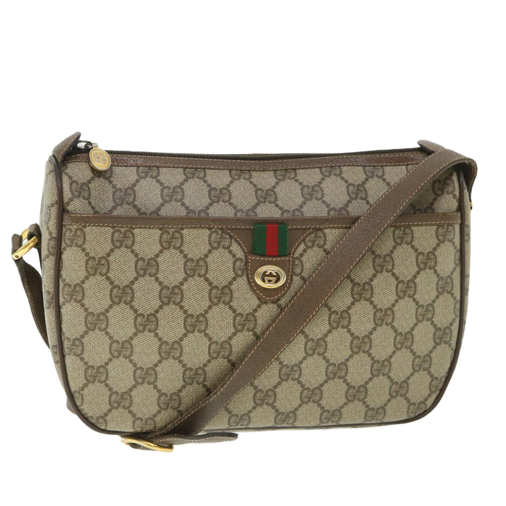GUCCI GG Supreme Web Sherry Line Shoulder Bag Red Beige 89 02 077 yk8993