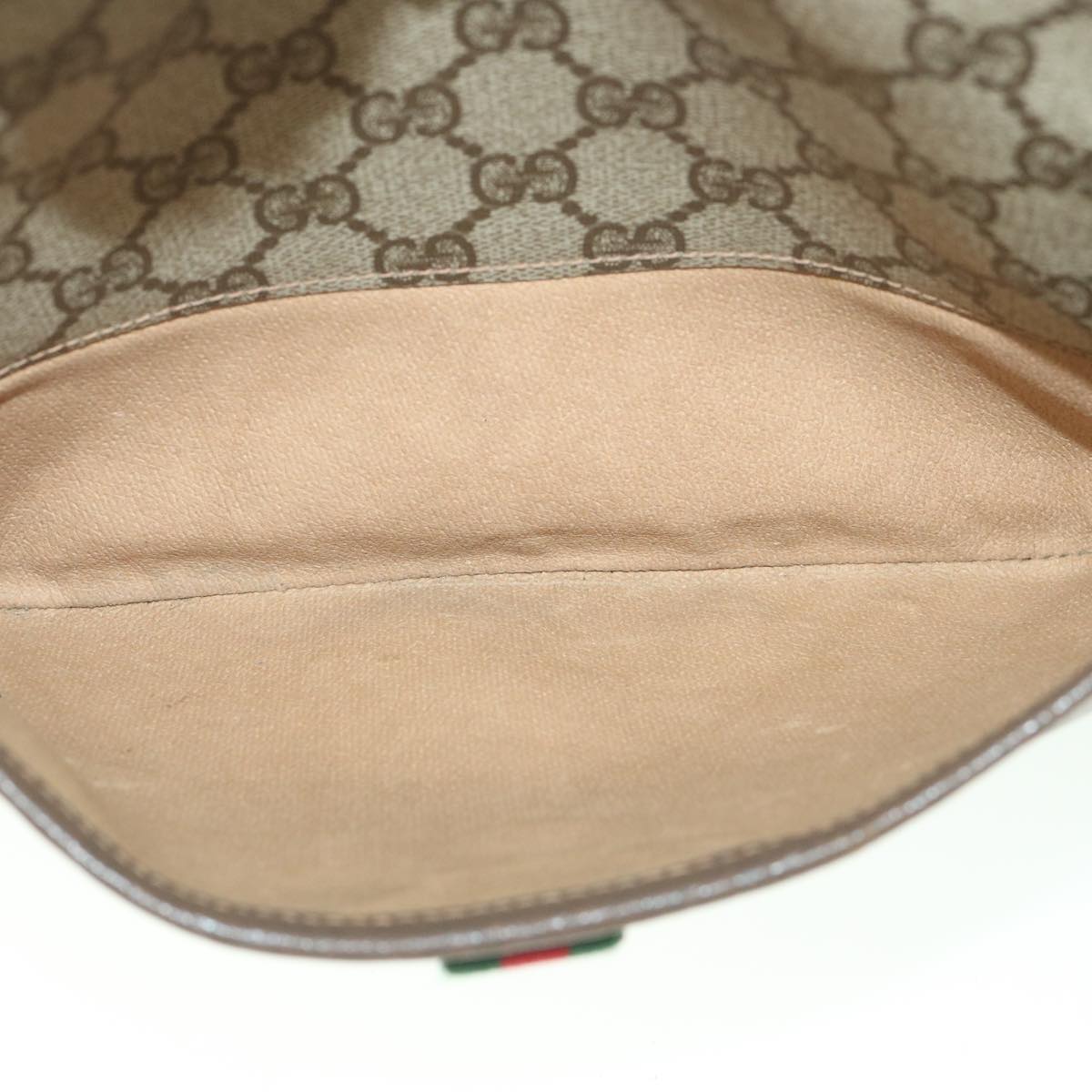 GUCCI GG Supreme Web Sherry Line Shoulder Bag Red Beige 89 02 077 yk8993