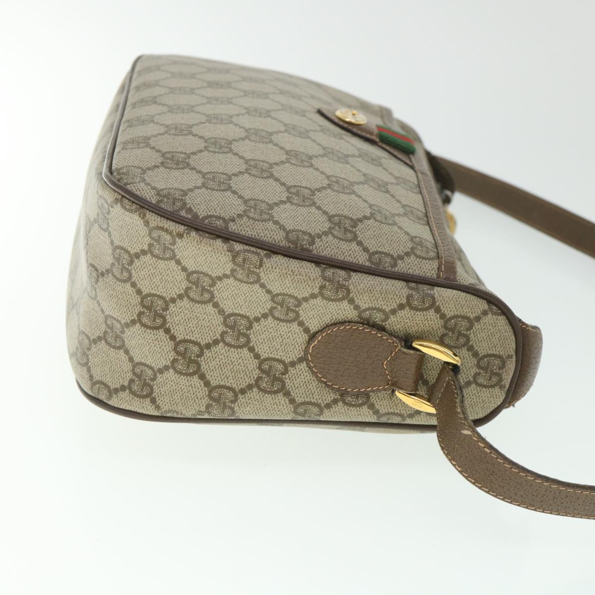 GUCCI GG Supreme Web Sherry Line Shoulder Bag Red Beige 89 02 077 yk8993