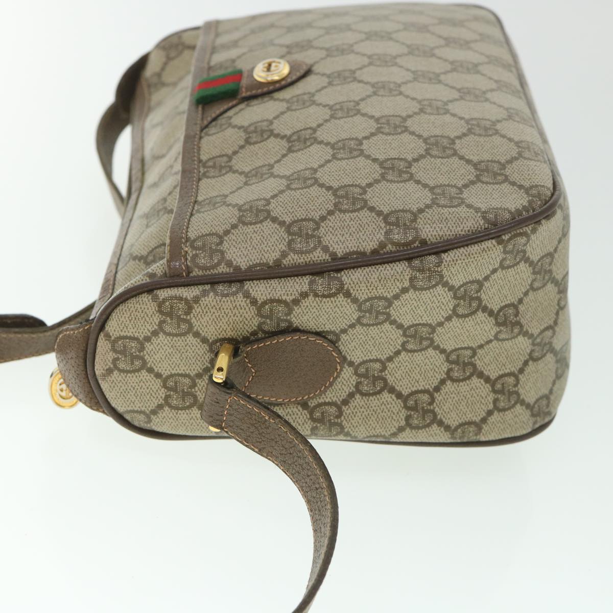GUCCI GG Supreme Web Sherry Line Shoulder Bag Red Beige 89 02 077 yk8993