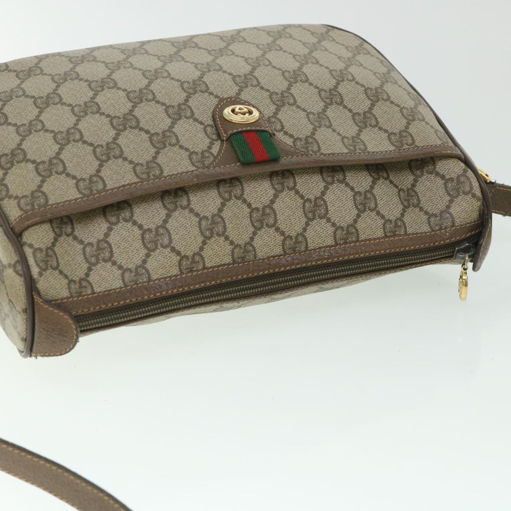 GUCCI GG Supreme Web Sherry Line Shoulder Bag Red Beige 89 02 077 yk8993